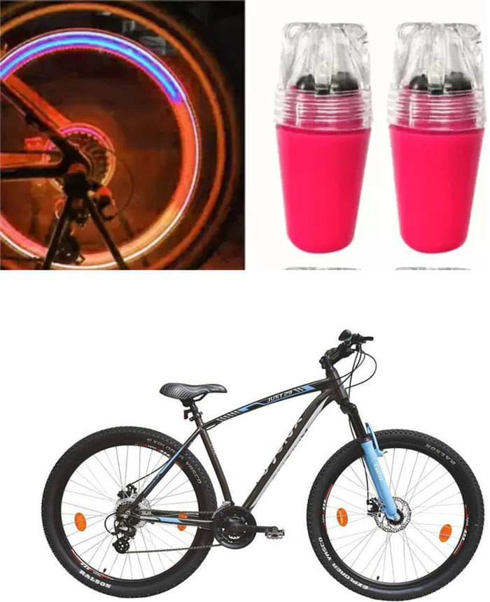 Cycle Fancy Tyre Light,Tyre Valve Cap (Multicolor, Pack Of 2) For CYCLUX JUST Cycle Fancy Tyre Light,Tyre Valve Cap (Multicolor, Pack Of 2) For CYCLUX JUST