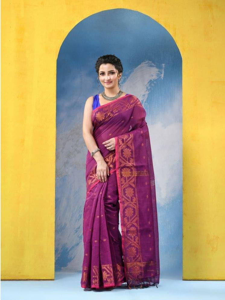 Desh Bidesh Cotton Silk Woven Saree With Unstitched Blouse Piece ( Pink )     			Desh Bidesh Cotton Silk Woven Saree With Unstitched Blouse Piece ( Pink )