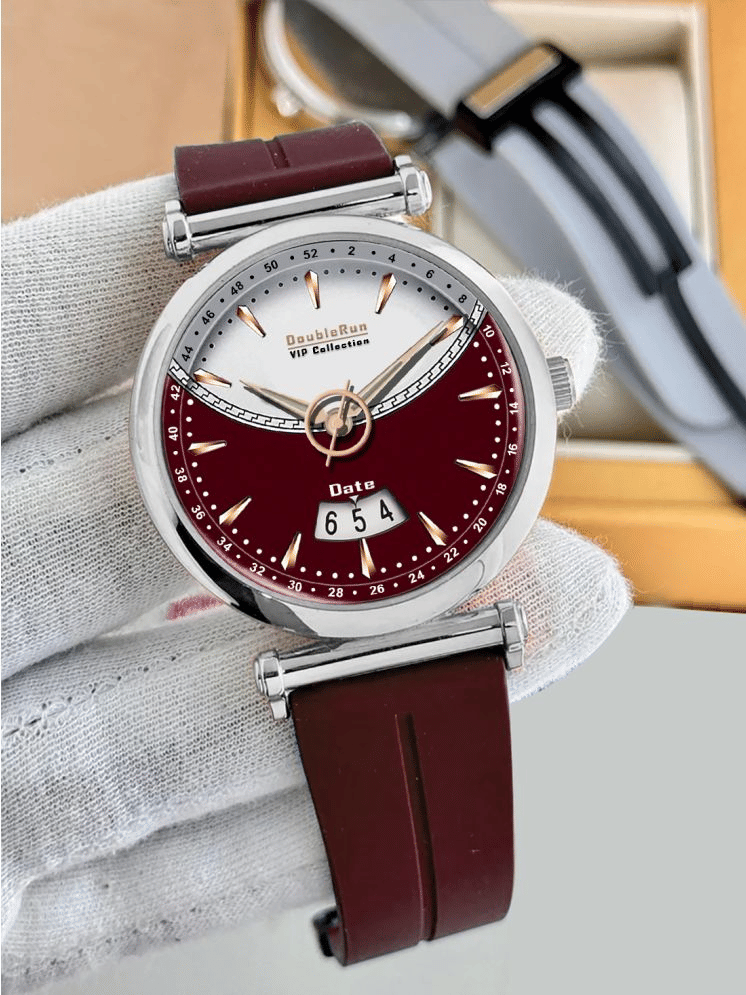     			DoubleRun Maroon Silicon Analog Men's Watch