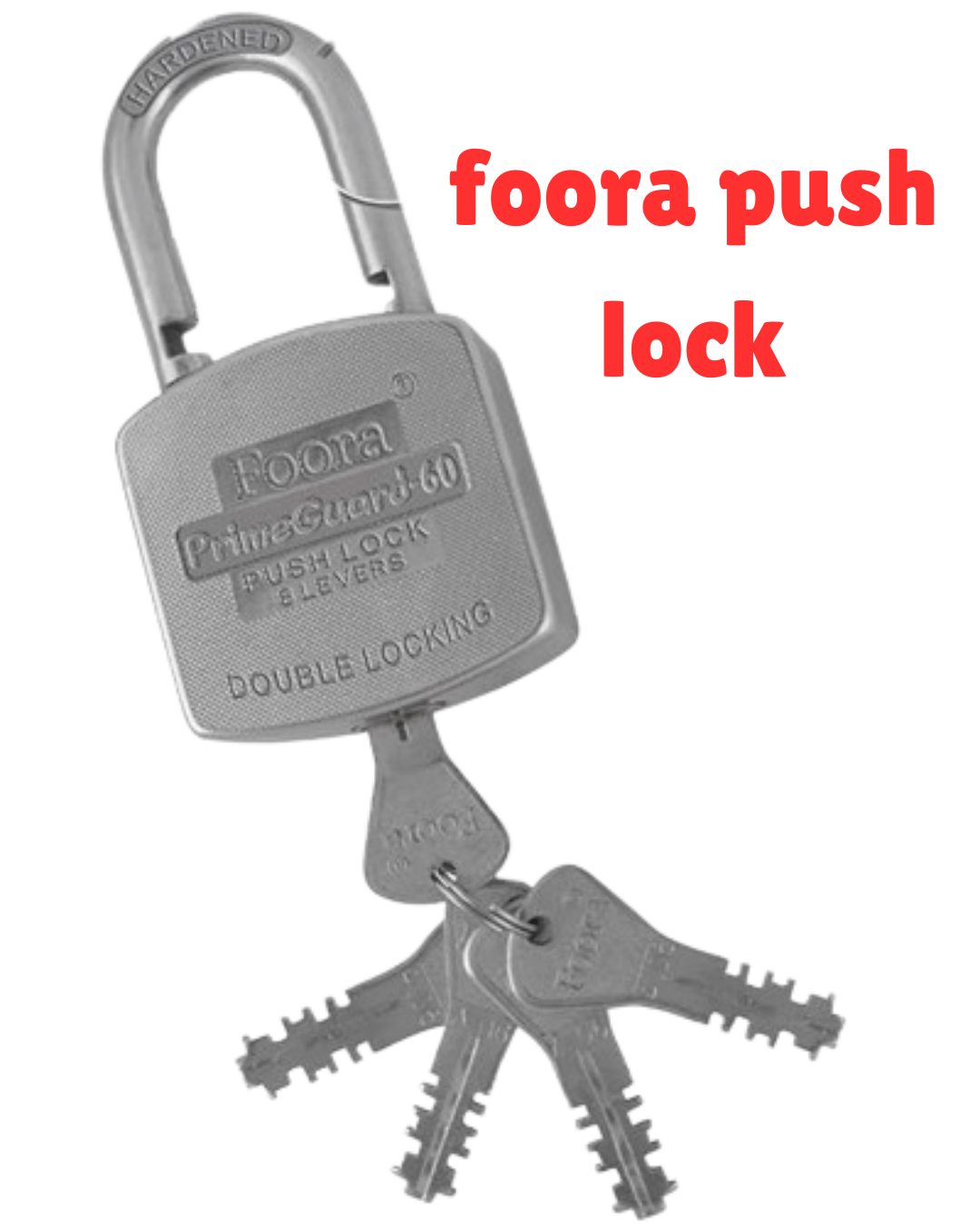 Foora PrimeGuard 60 | Double Locking | 5 Two-Way Keys | Zinc Body Foora PrimeGuard 60 | Double Locking | 5 Two-Way Keys | Zinc Body