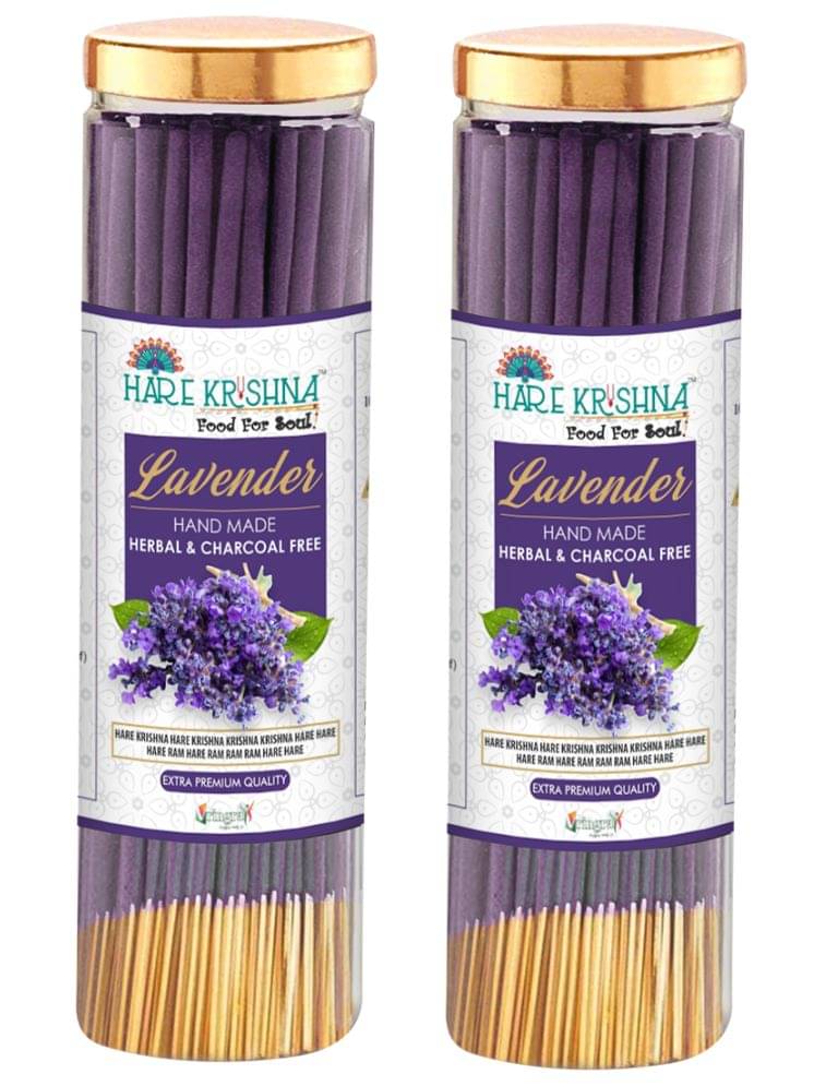     			Hare Krishna Incense Dhoop Sticks Lavender 200 gm ( Pack of 2 )