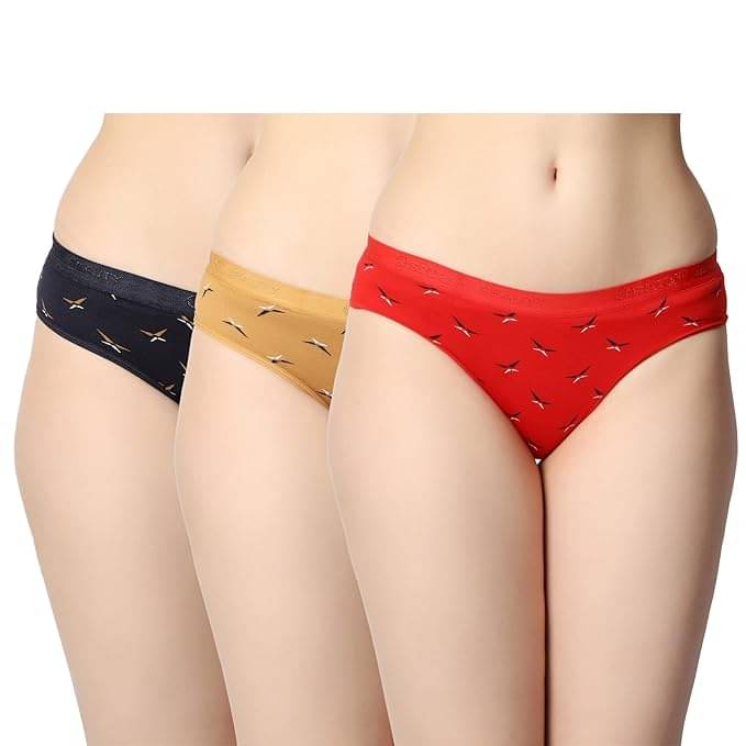 KIDBIRD Pack of 3 Cotton Women's Hipster ( Multicolor ) SonaKidPS04     			KIDBIRD Pack of 3 Cotton Women's Hipster ( Multicolor ) SonaKidPS04