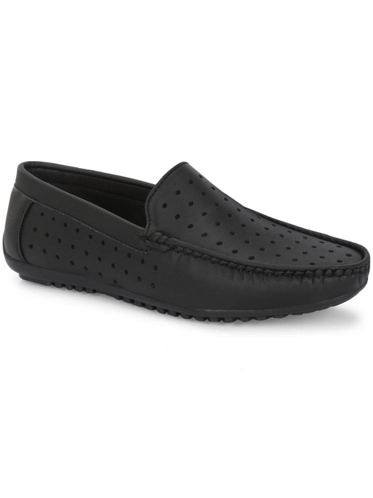     			Leeport Black Men's Slip on