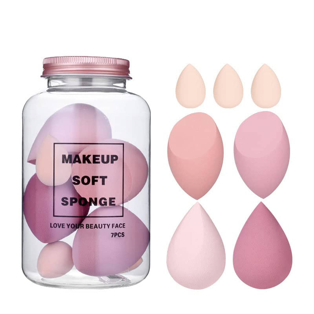 Lenon Professional set of 7 Pcs Face 10 g Multi-color Makeup Sponge Set, Beauty Blender Lenon Professional set of 7 Pcs Face 10 g Multi-color Makeup Sponge Set, Beauty Blender