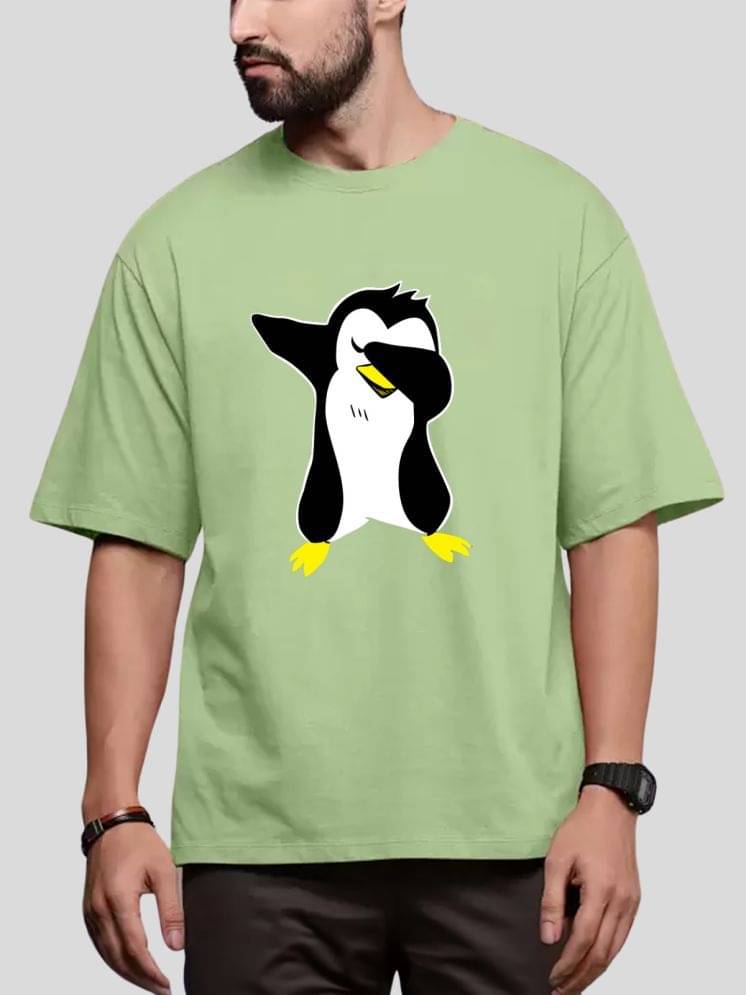    			MANLINO Pack of 1 Cotton Blend Oversized Fit Men's T-Shirt ( Light Green )