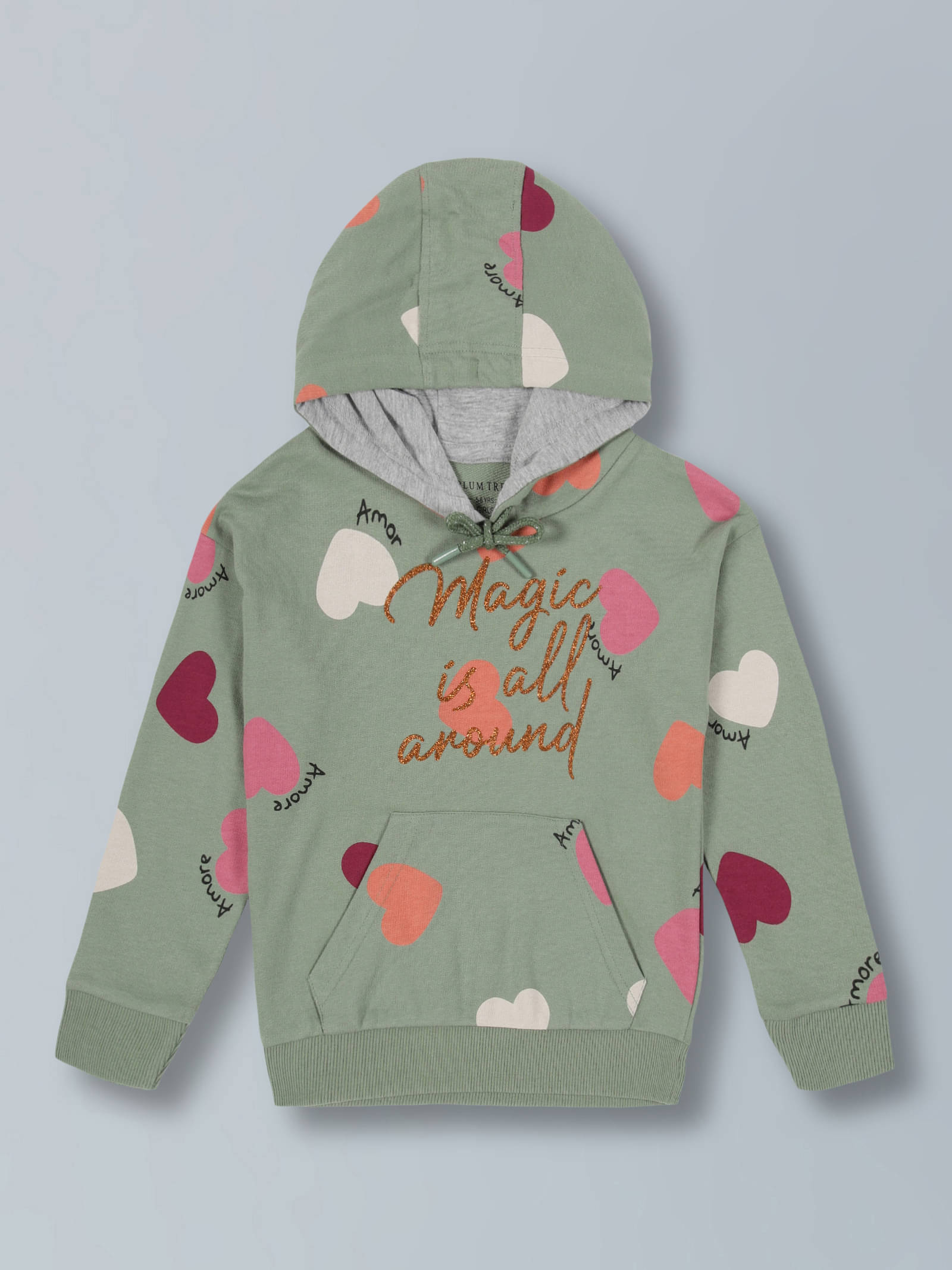     			PLUM TREE Girls Cotton Sweatshirt ( Green )