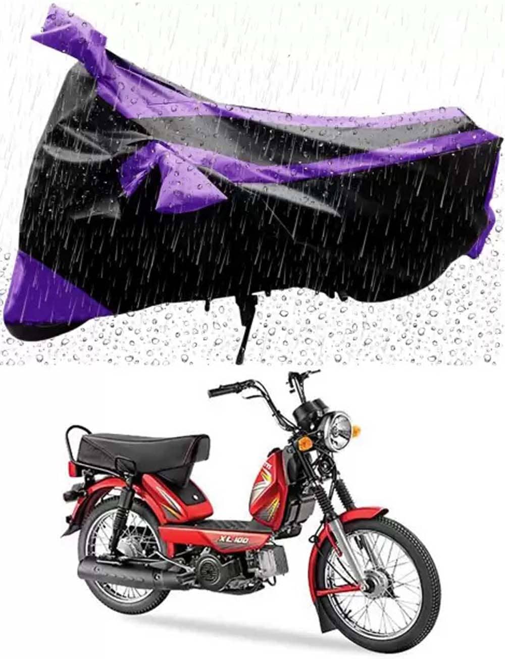 RONISH Bike Body Cover for TVS Heavy Duty Super XL ( Pack of 1 ) , Purple