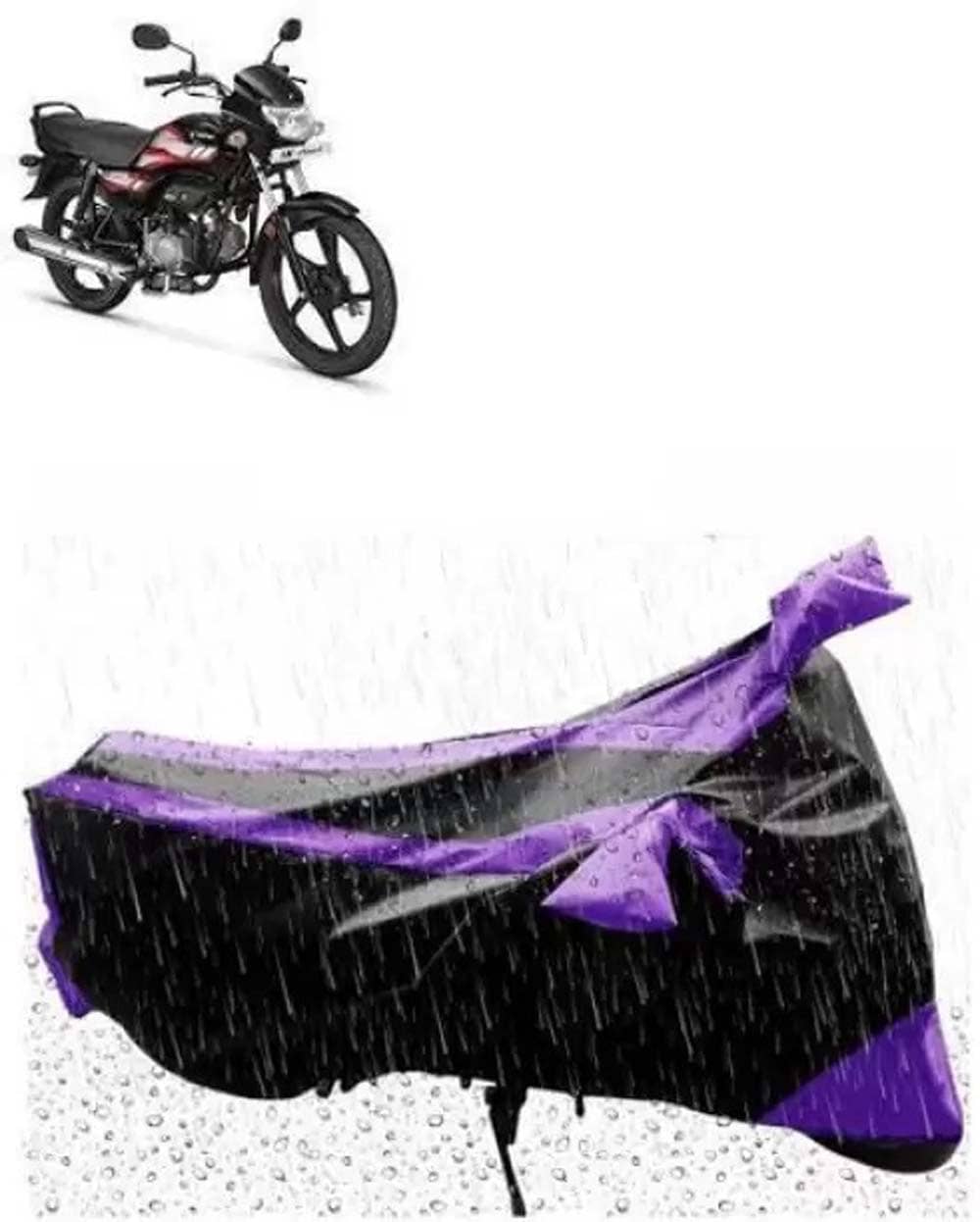 RONISH Bike Body Cover for Hero HF Deluxe ( Pack of 1 ) , Purple