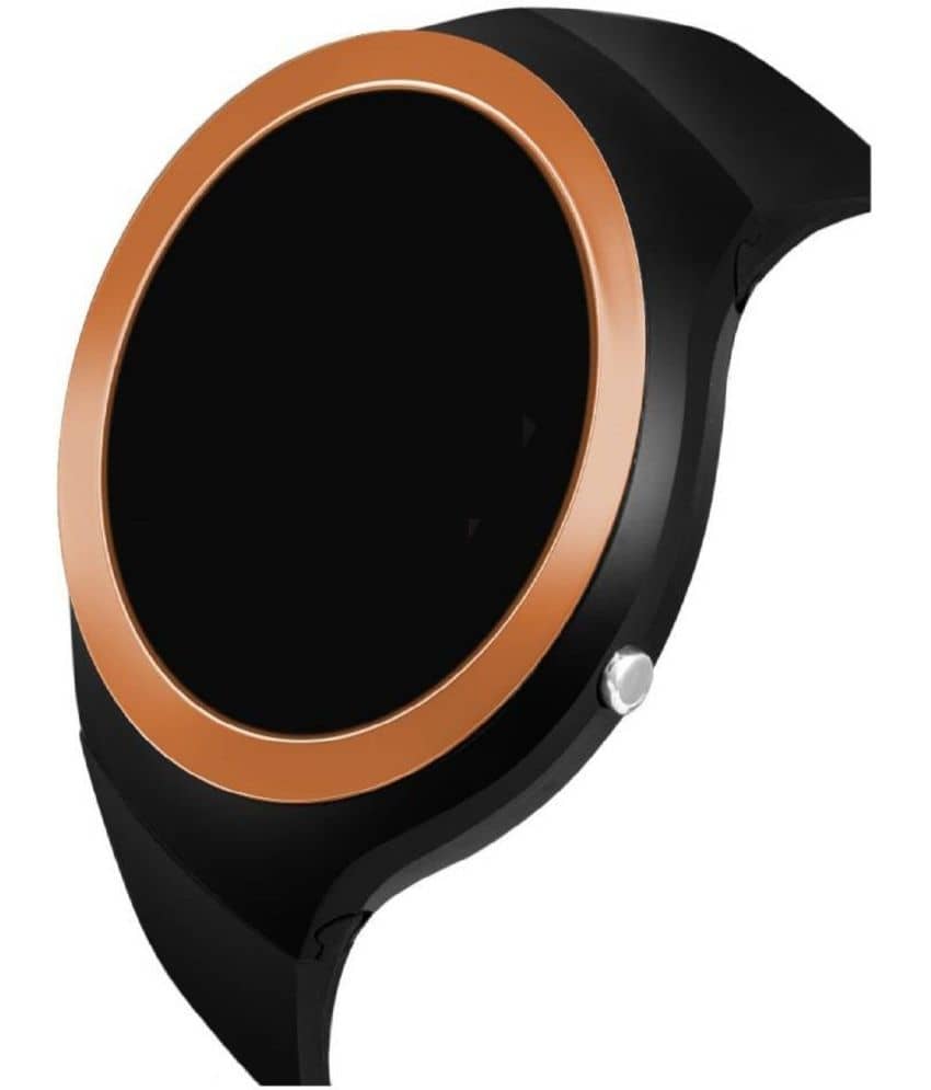 Rhonium Black Silicon Digital Men's Watch