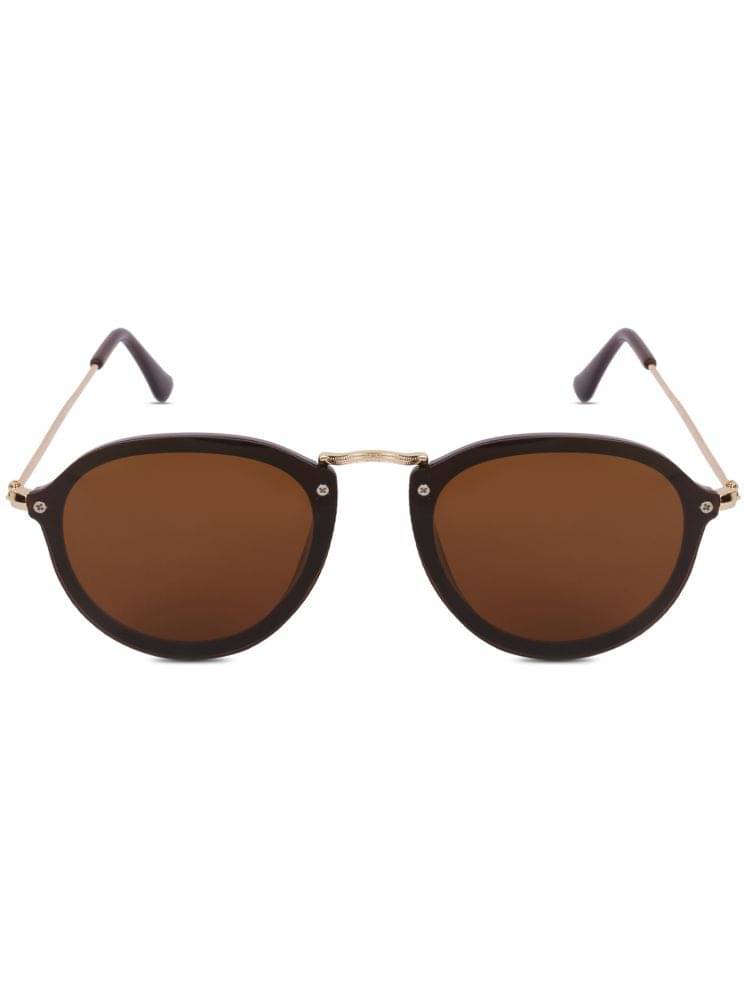     			Sunnies Brown Round Sunglasses ( Pack of 1 )