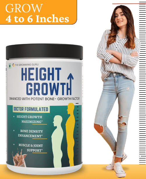 THE GROMMING GURU Height Growth - Height Gainer Supplement 500 gm Powder THE GROMMING GURU Height Growth - Height Gainer Supplement 500 gm Powder