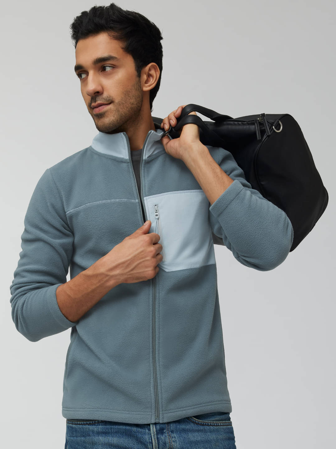     			XYXX Polyester Blend Men's Casual Jacket - Blue ( Pack of 1 )