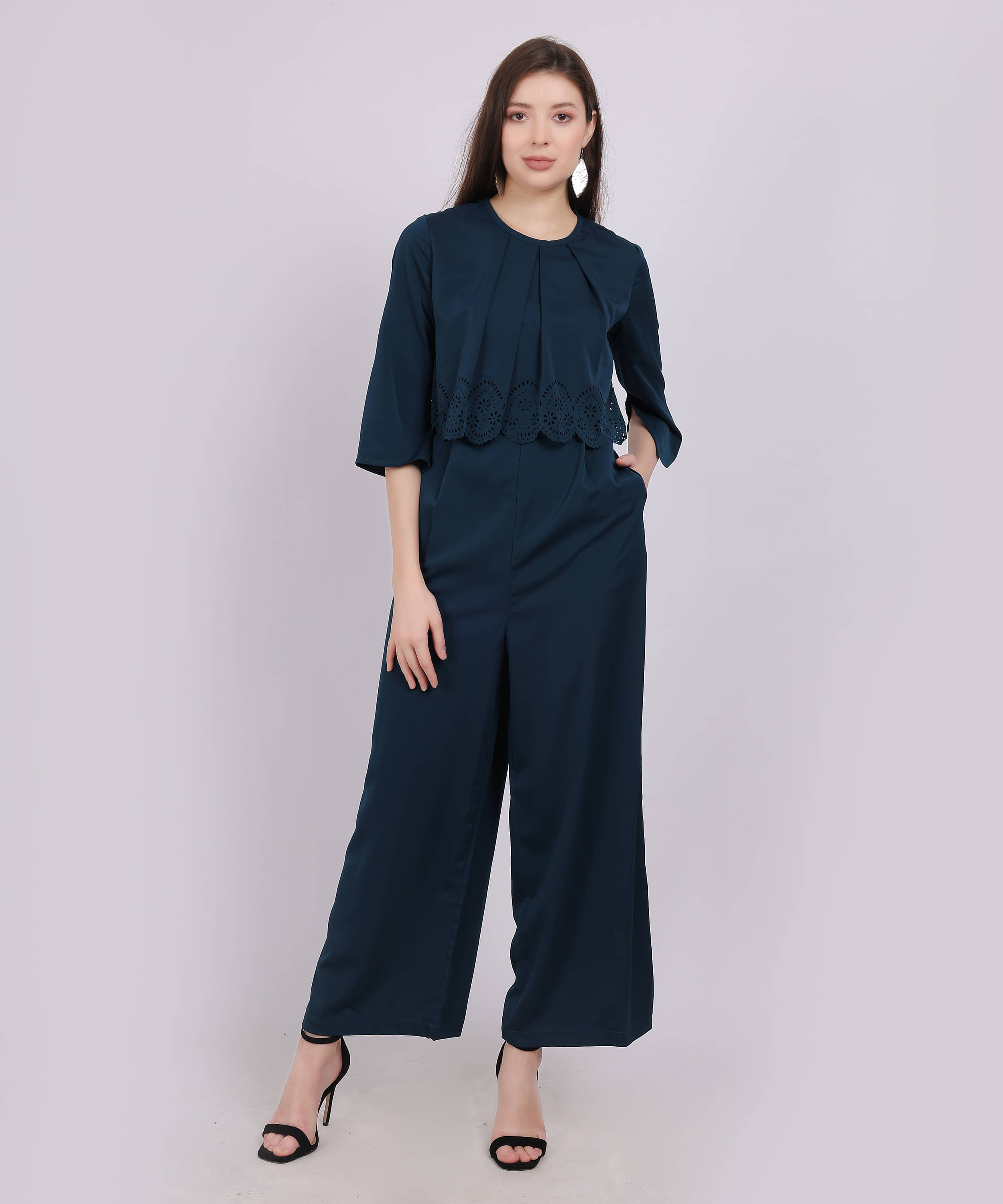     			aumbe Teal Lycra Regular Fit Women's Jumpsuit ( Pack of 1 )