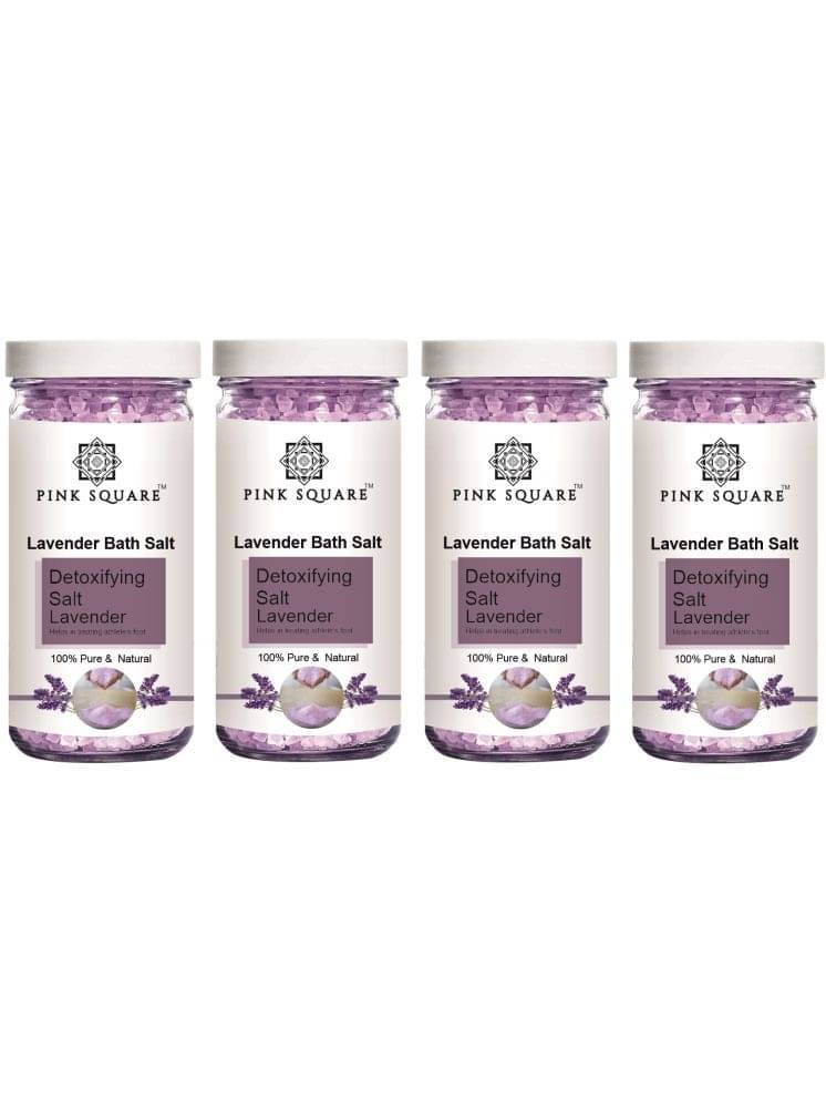     			pink square Bath Salt Crystal Lavender Bath Salt 200 g Pack of 4