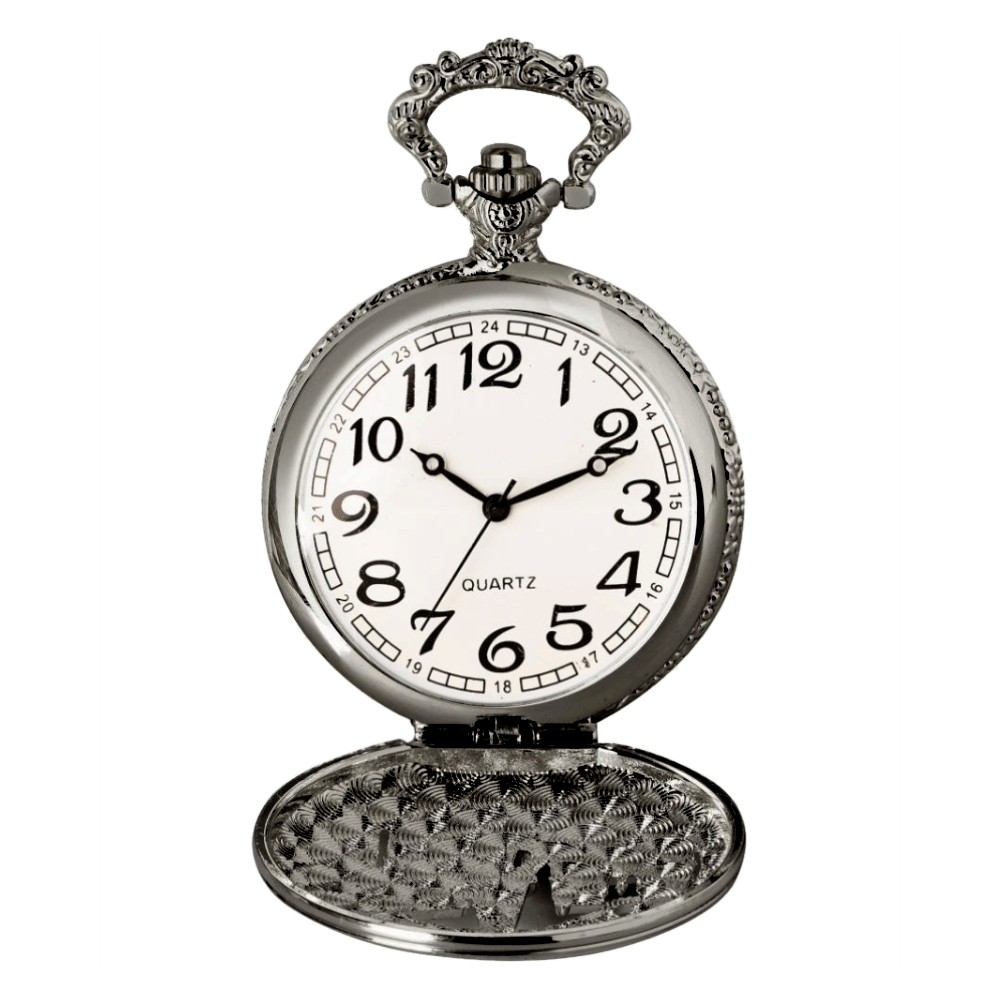 Cosmic Round Analog Pocket Watch Chain