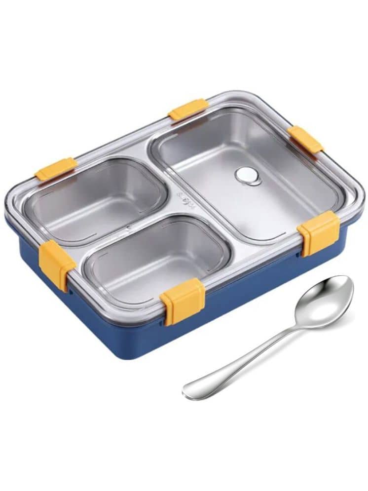 Dark Sun Kitchenware School/College/Office Tiffin Stainless Steel Lunch Box 1 - Container ( Pack of 1 )