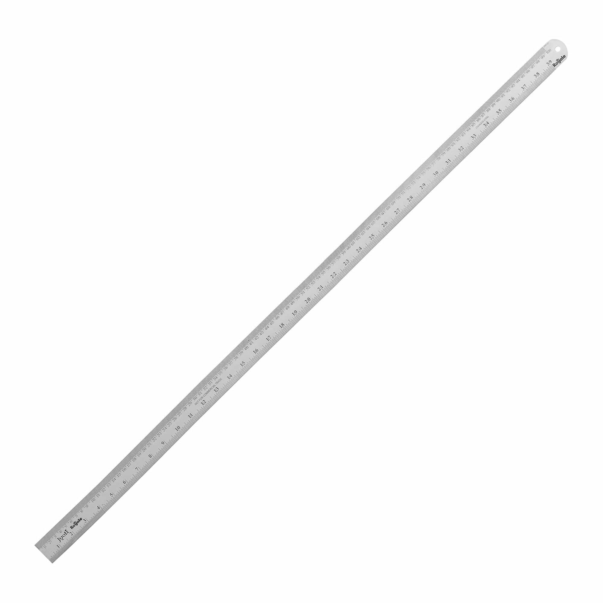 Jyoti Ruler/Scale - Royale (1 Piece of Size 100cm of Stainless Steel) Imperial & Metric Measurements, Double Sided, Straight Edges, Measuring Tool for Architects, Engineers, and Students - Pack of 1 - Stationery | Buy online on ZillyBuy