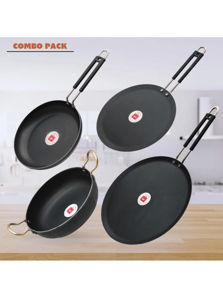     			LAZYWINDOW Black Iron No Coating Cookware Sets ( Set of 1 )