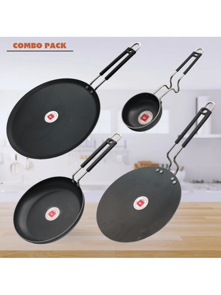     			LAZYWINDOW Black Iron No Coating Cookware Sets ( Set of 1 )