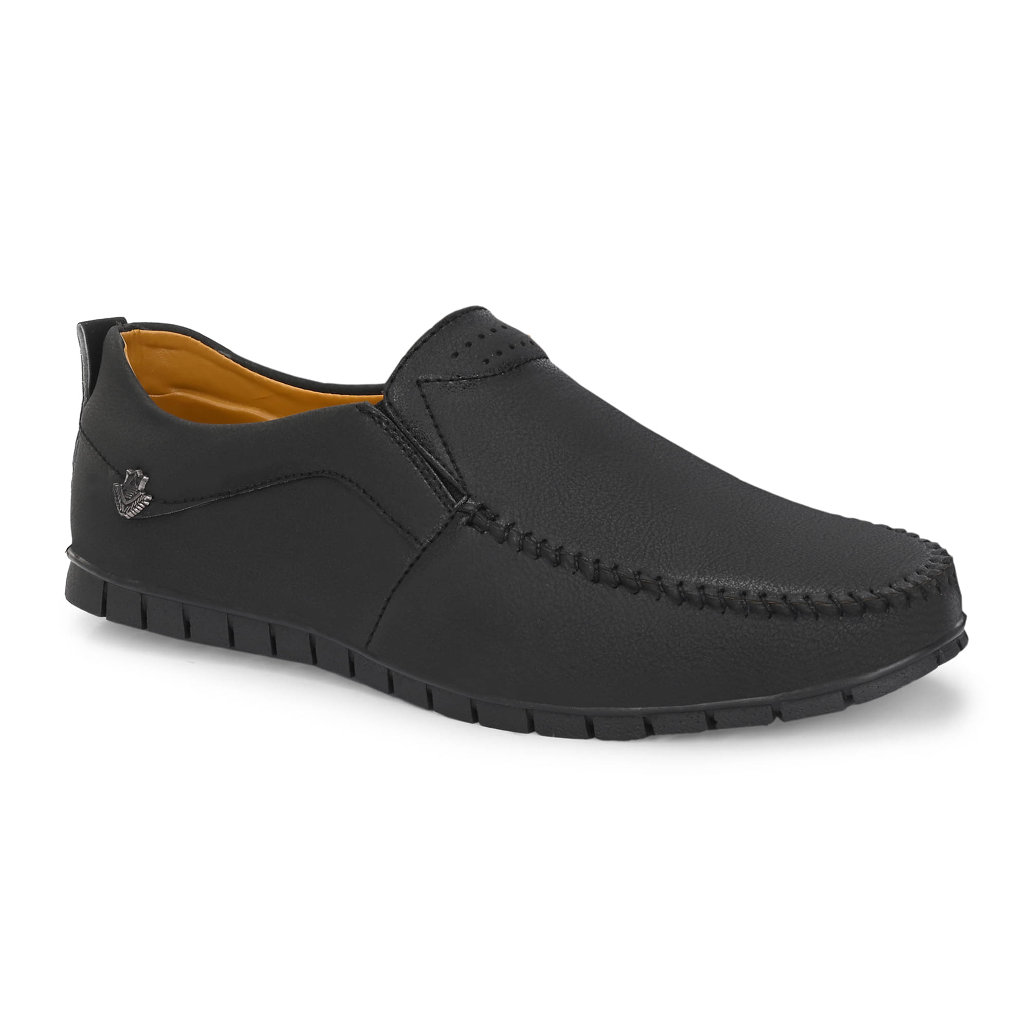     			Leeport Black Men's Slip-on Shoes