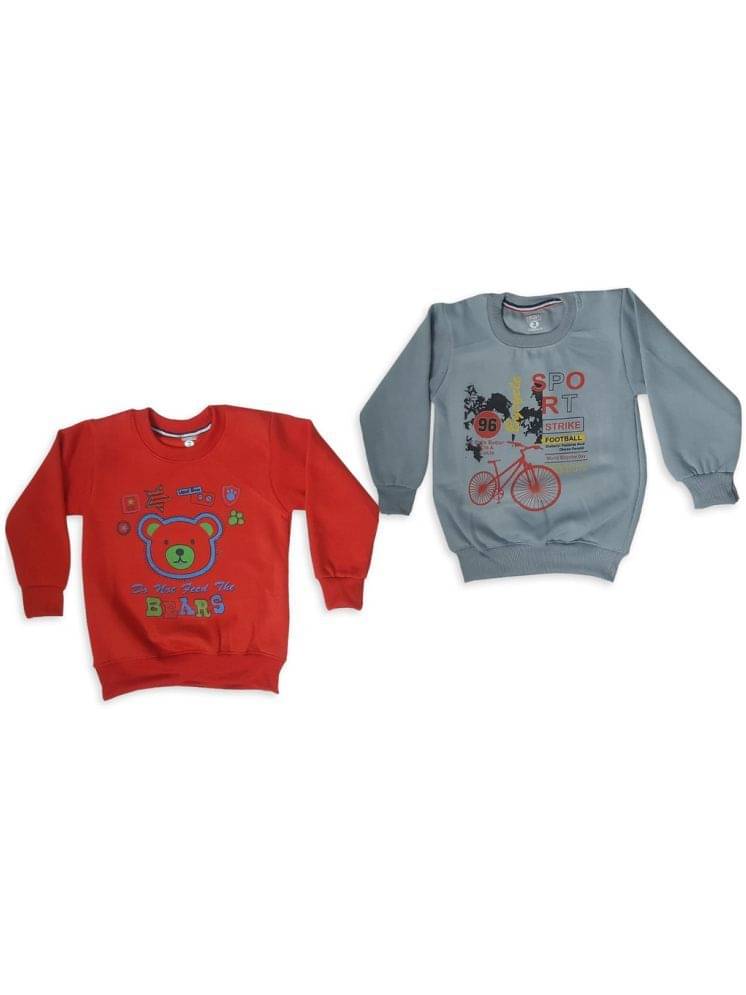     			Paryag Pack of 2 Boys Fleece Sweatshirt ( Multi Color )