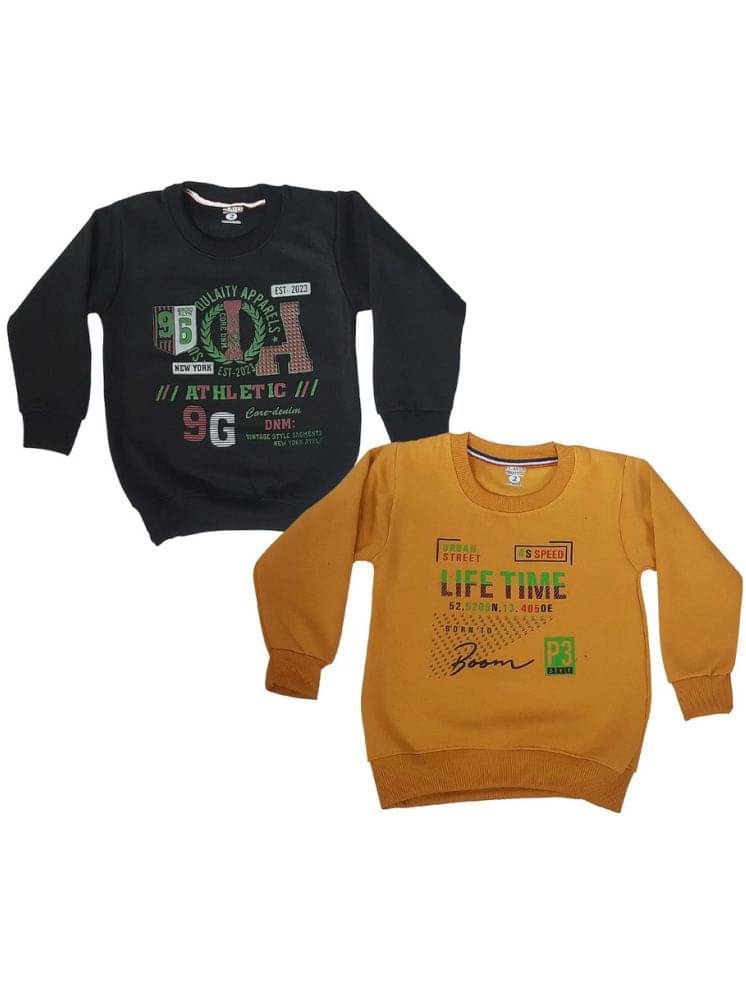     			Paryag Pack of 2 Boys Fleece Sweatshirt ( Multi Color )