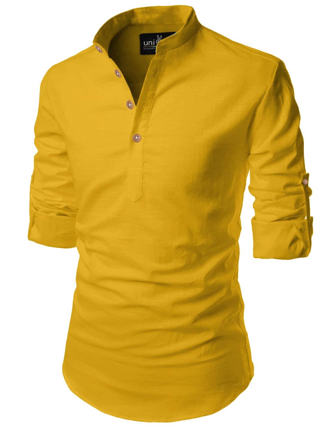 UNI VIBE Sky Blue Cotton Blend Men's Shirt Style Kurta ( Pack of 1 ) - Kurtas & Kurta Sets | Buy online on ZillyBuy