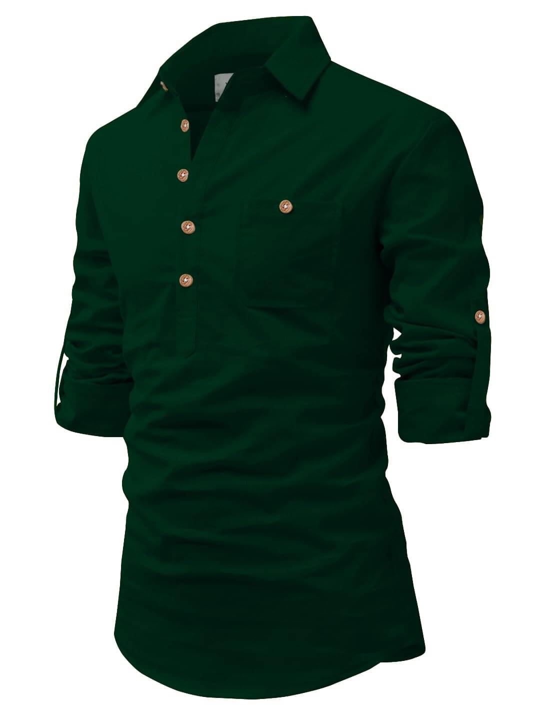     			Vida Loca Green Cotton Blend Men's Shirt Style Kurta ( Pack of 1 )