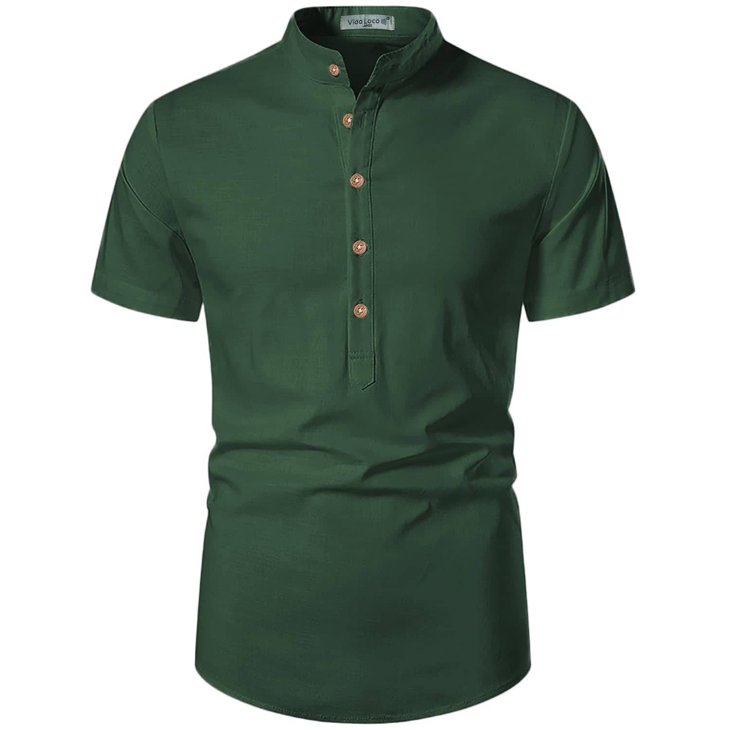 Vida Loca Green Cotton Blend Men's Shirt Style Kurta ( Pack of 1 ) - Kurtas & Kurta Sets | Buy online on ZillyBuy