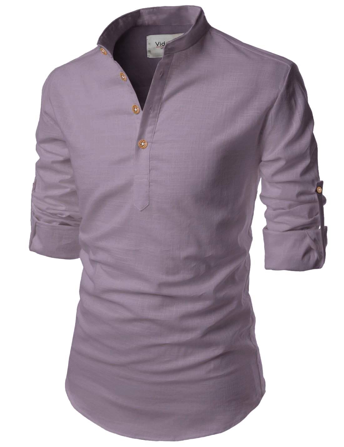 Vida Loca Grey Cotton Blend Men's Shirt Style Kurta ( Pack of 1 )     			Vida Loca Grey Cotton Blend Men's Shirt Style Kurta ( Pack of 1 )