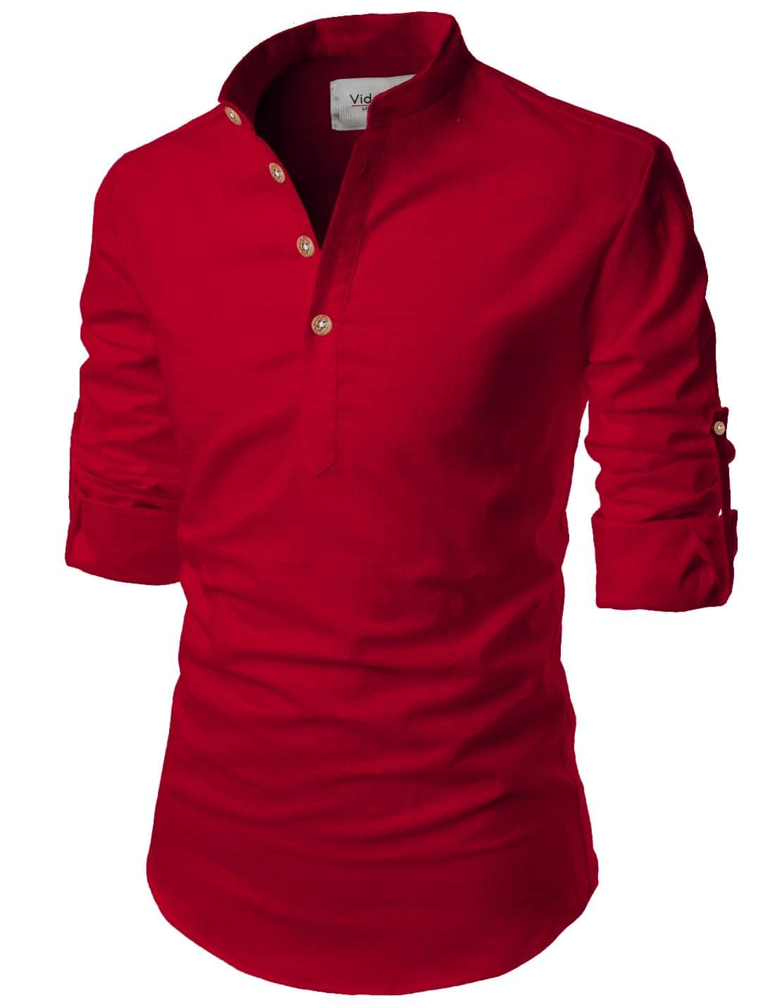 Vida Loca Red Cotton Blend Men's Shirt Style Kurta ( Pack of 1 ) Vida Loca Red Cotton Blend Men's Shirt Style Kurta ( Pack of 1 )