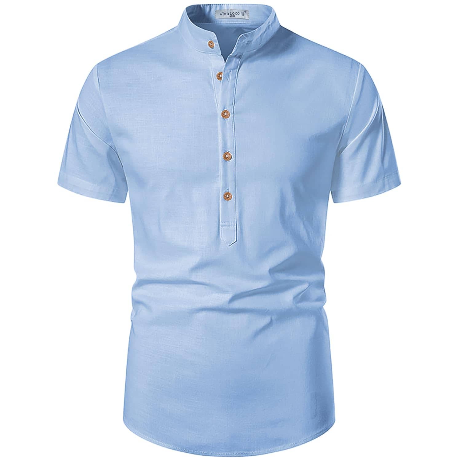 Vida Loca Sky Blue Cotton Blend Men's Shirt Style Kurta ( Pack of 1 ) - Kurtas & Kurta Sets | Buy online on ZillyBuy