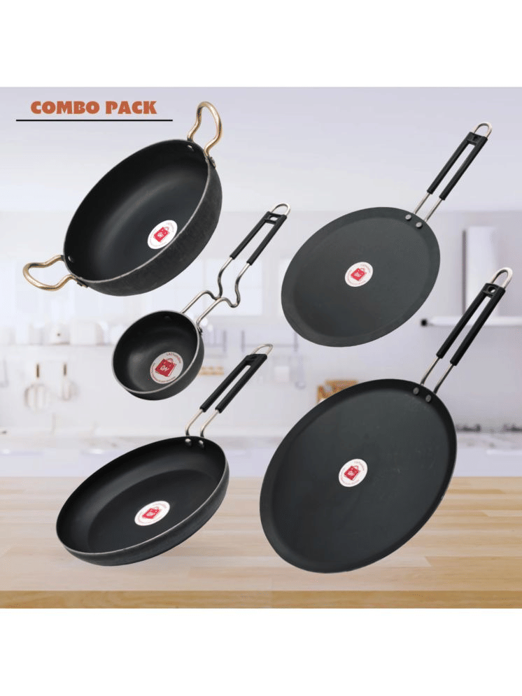     			LAZYWINDOW Black Iron No Coating Cookware Sets ( Set of 1 )