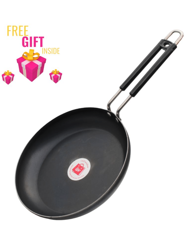     			LAZYWINDOW Fry Pan Iron No Coating Fry Pan ( Pack of 1 )