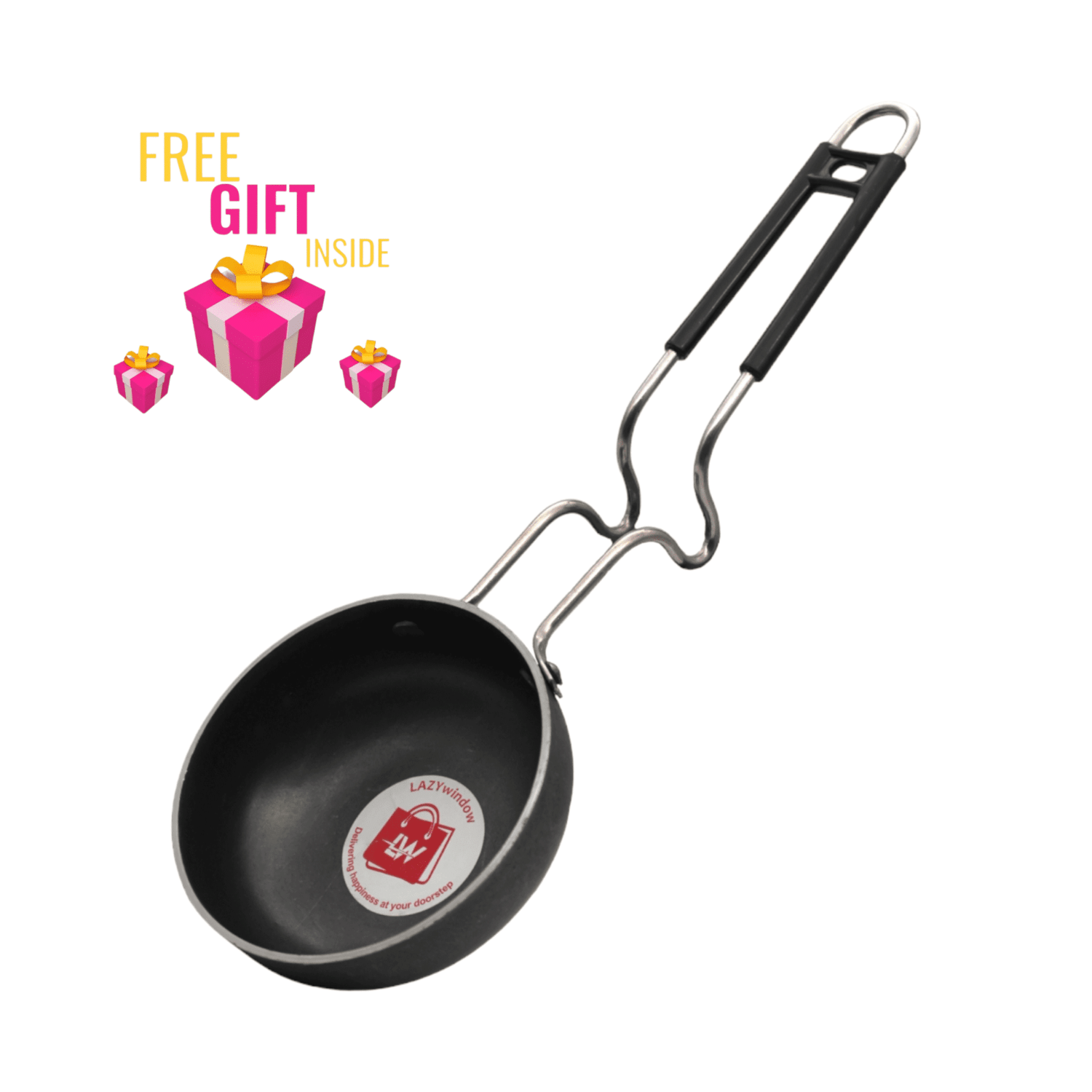     			LAZYWINDOW Iron Tadka Pan Iron No Coating Tadka Pan ( Pack of 1 )