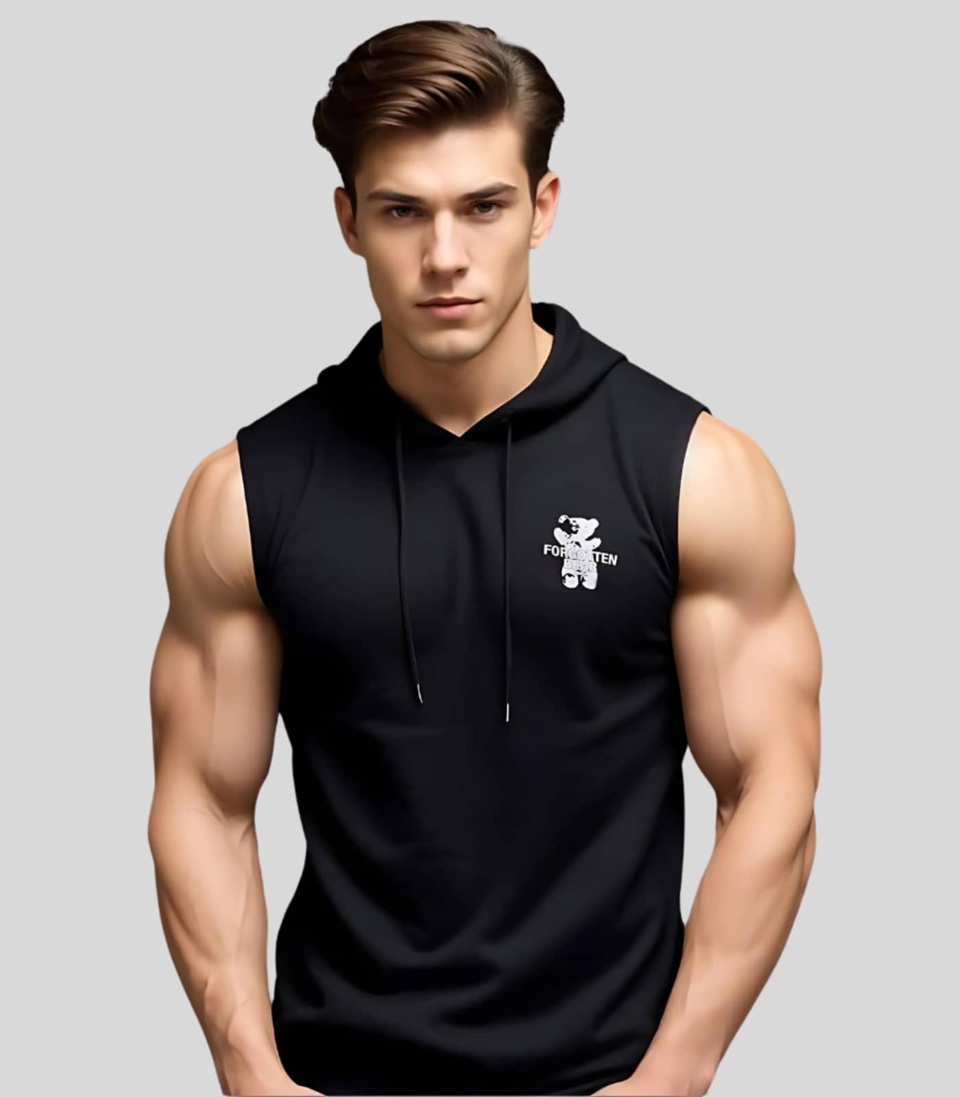 Looks United Pack of 1 Polyester Gym Vest For Men ( Black ) - Nightwear & Loungewear | Buy online on ZillyBuy