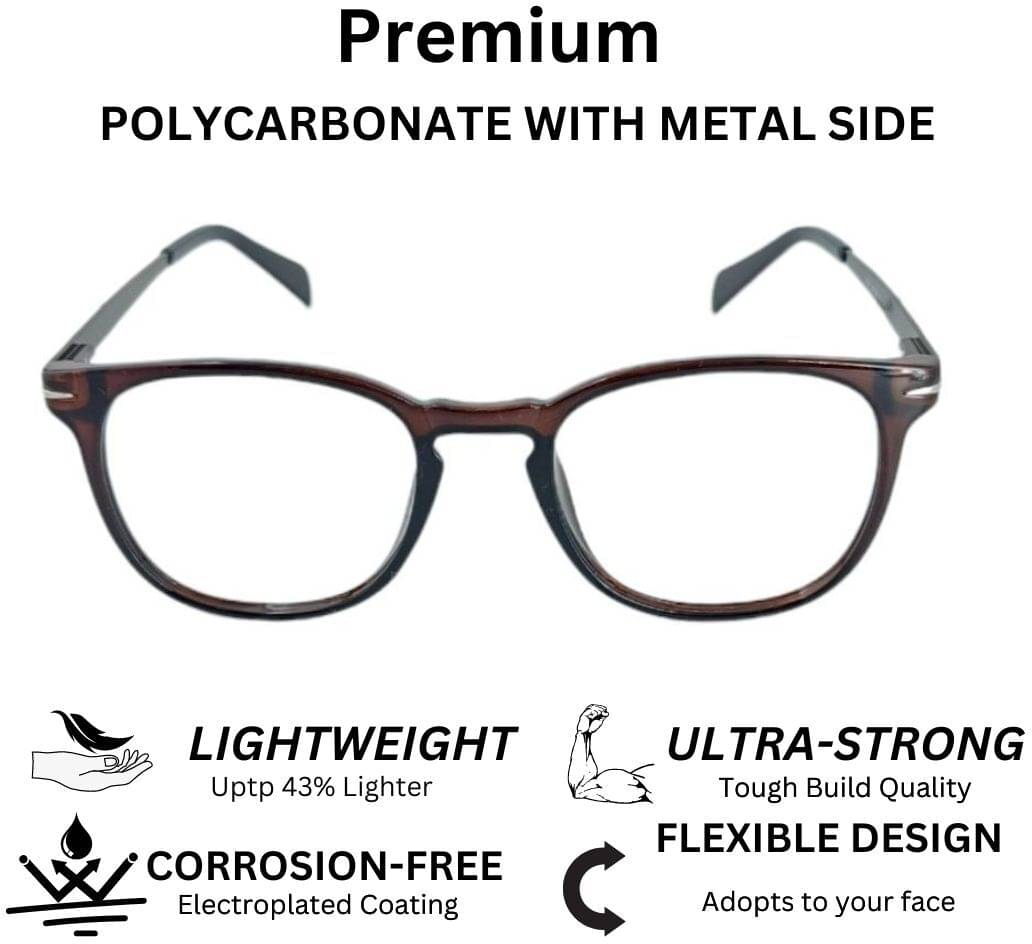 Redex Brown Round Eyeglass Frame ( Pack of 1 ) Redex Brown Round Eyeglass Frame ( Pack of 1 )