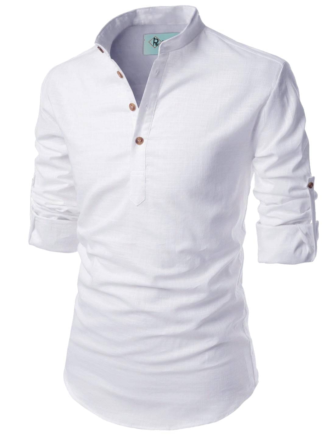 TrendiVastra White Cotton Blend Men's Shirt Style Kurta ( Pack of 1 ) TrendiVastra White Cotton Blend Men's Shirt Style Kurta ( Pack of 1 )
