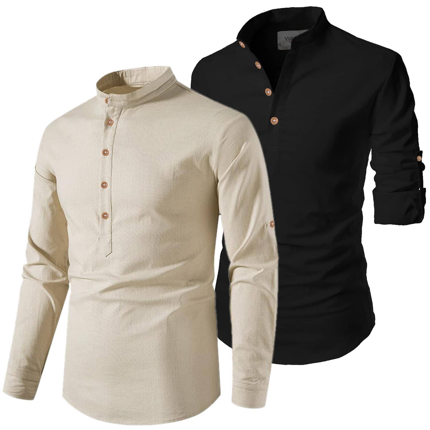 Vida Loca Orange Cotton Blend Men's Shirt Style Kurta ( Pack of 2 ) - Kurtas & Kurta Sets | Buy online on ZillyBuy