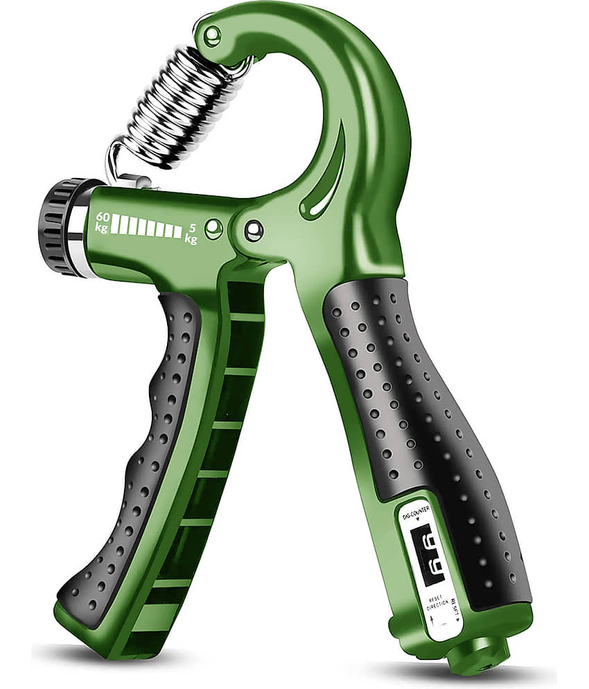 Adjustable Hand Grip Strengthener, Hand Gripper With Counter for Men & Women for Gym Workout Hand Exercise Equipment to Use in Home for Forearm Exercise, Finger Exercise Power Gripper - 60kg - Sports and Fitness Equipment | Buy online on ZillyBuy