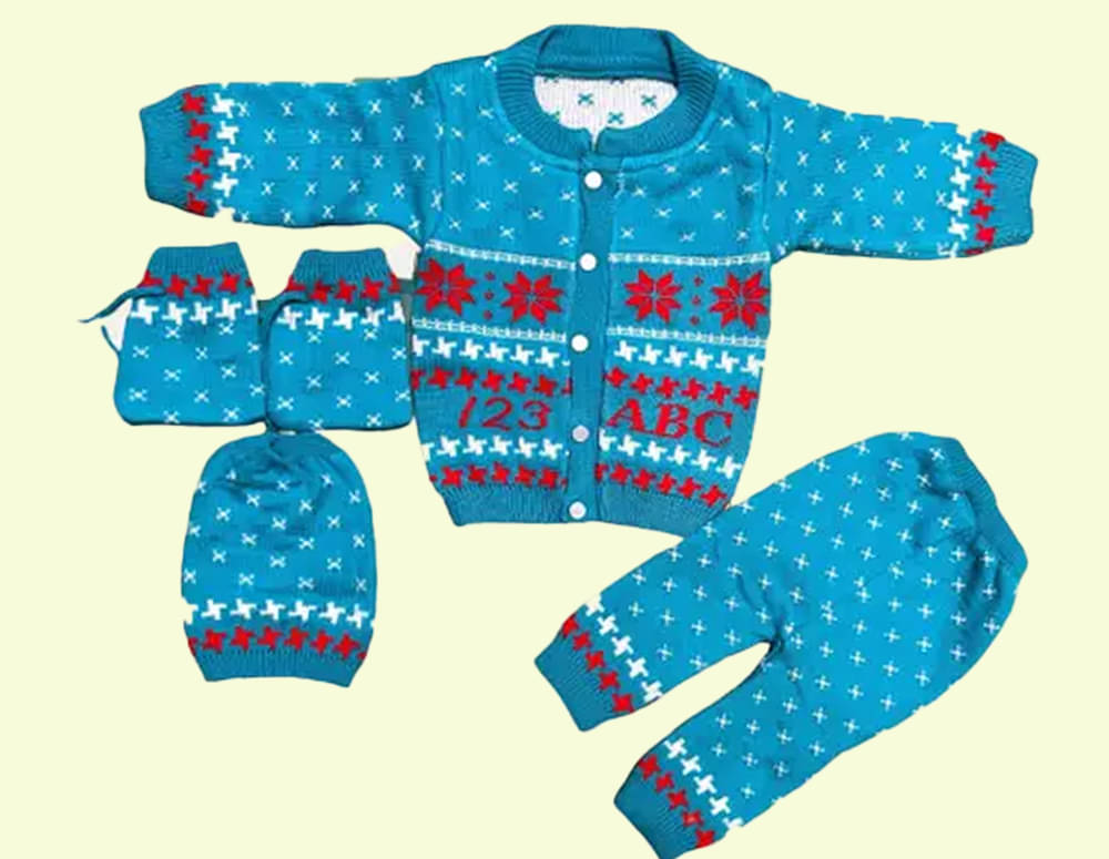 Paryag Single Unisex for Baby Woollen ( Light Blue ) Paryag Single Unisex for Baby Woollen ( Light Blue )