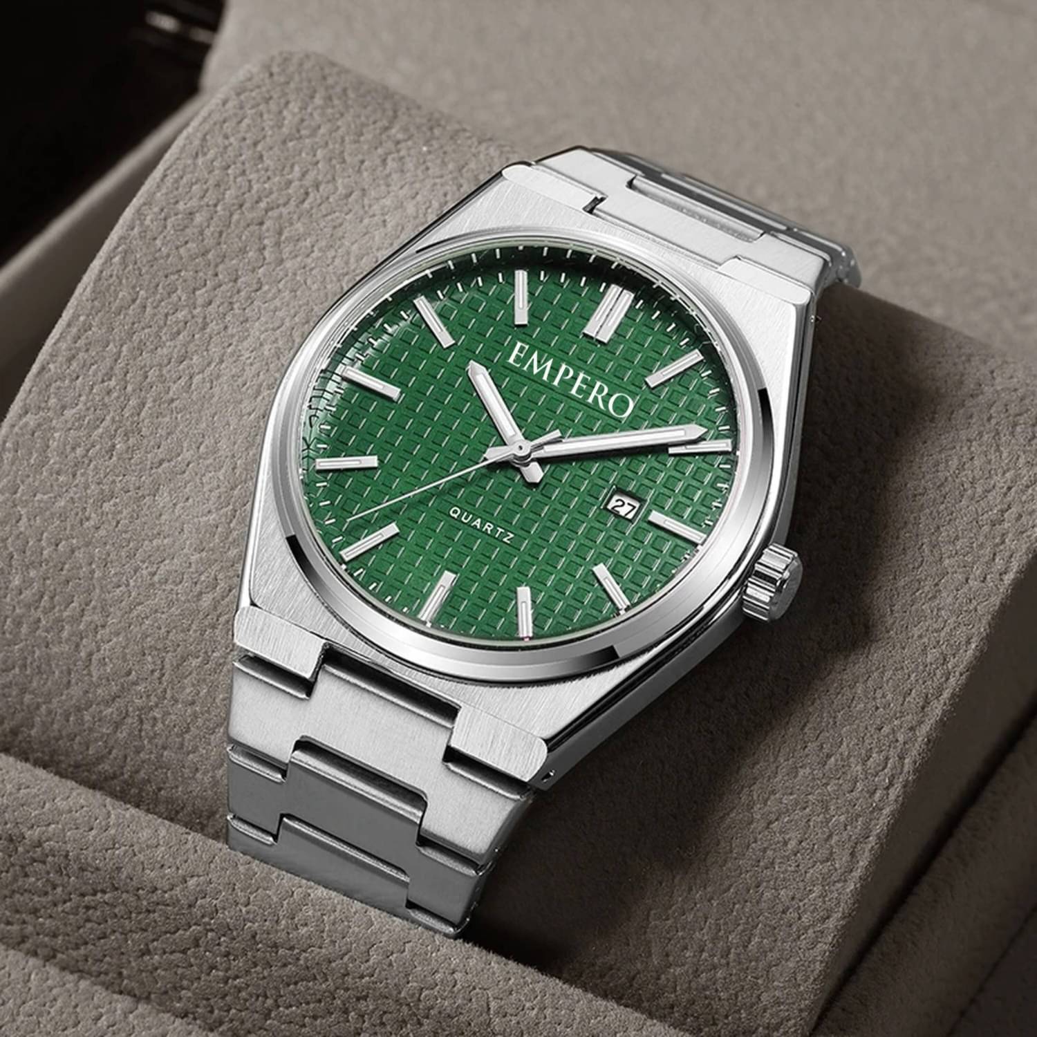     			EMPERO Silver Stainless Steel Analog Men's Watch