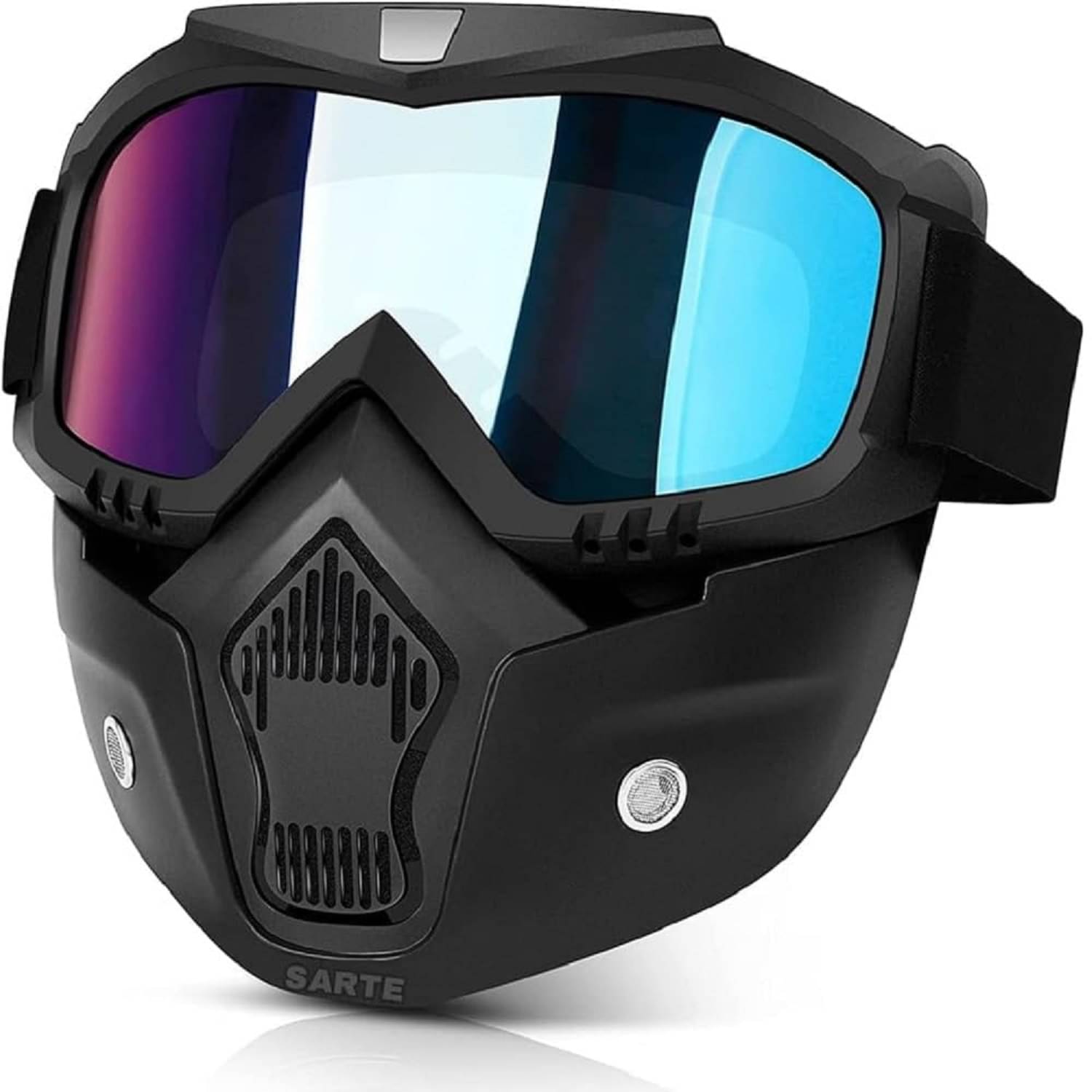    			GLOWELL Anti-Fogg Multicolour Riding Goggles ( Pack of 1 )