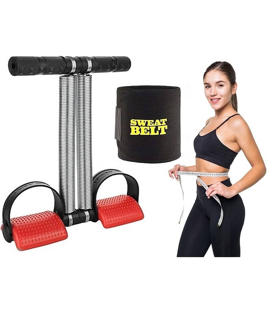 HORSE FIT Combo Double Spring Tension Foot Pedal Abdomen Leg Exerciser Tummy Trimmer Equipment Bodybuilding Home Gym Arm Waist Sport Fitness Stretching Slimming Training - Sports and Fitness Equipment | Buy online on ZillyBuy