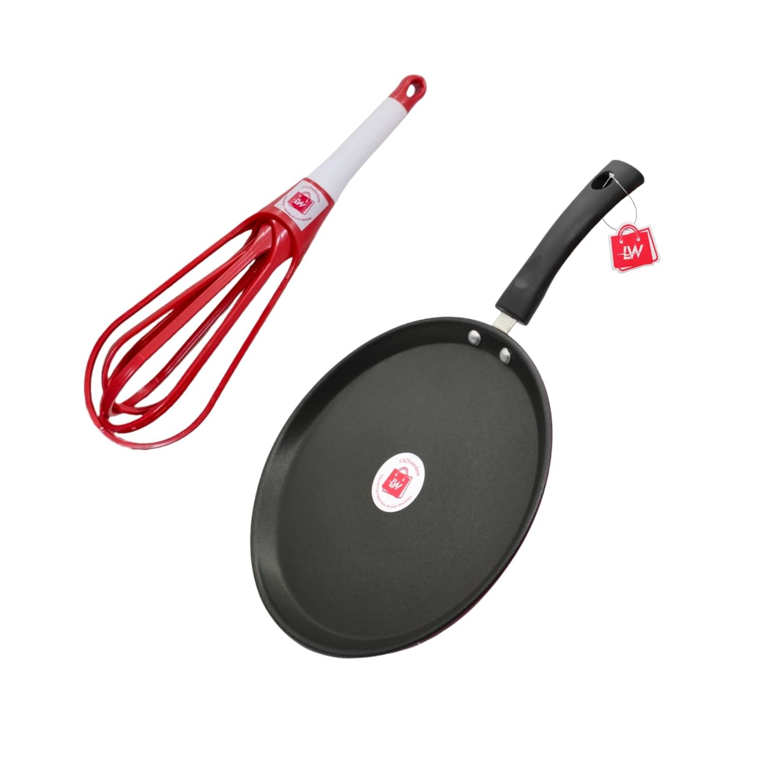     			LAZYWINDOW Hard Anodised Flat Tawa ( Pack of 2 )