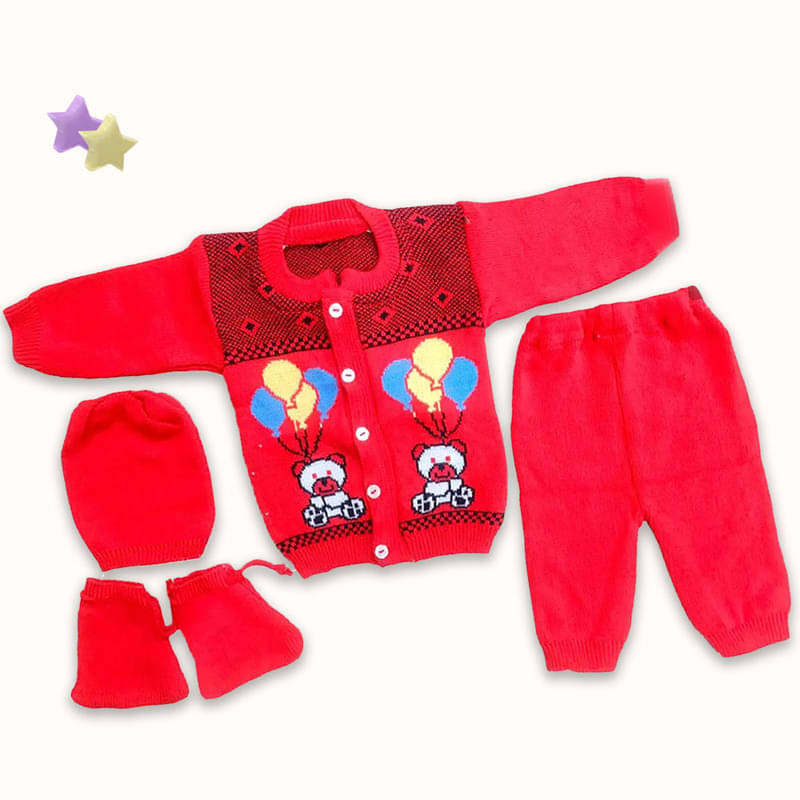     			New born baby girls & boys sweater cap socks with sweater soft and comfortable sweater (Set of 1)