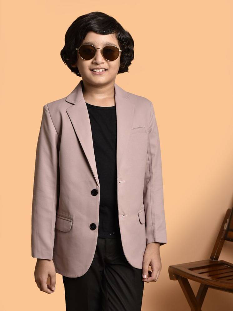     			PRINTCULTR Boys Cotton Blend Blazer ( Purple , Pack of 1 )
