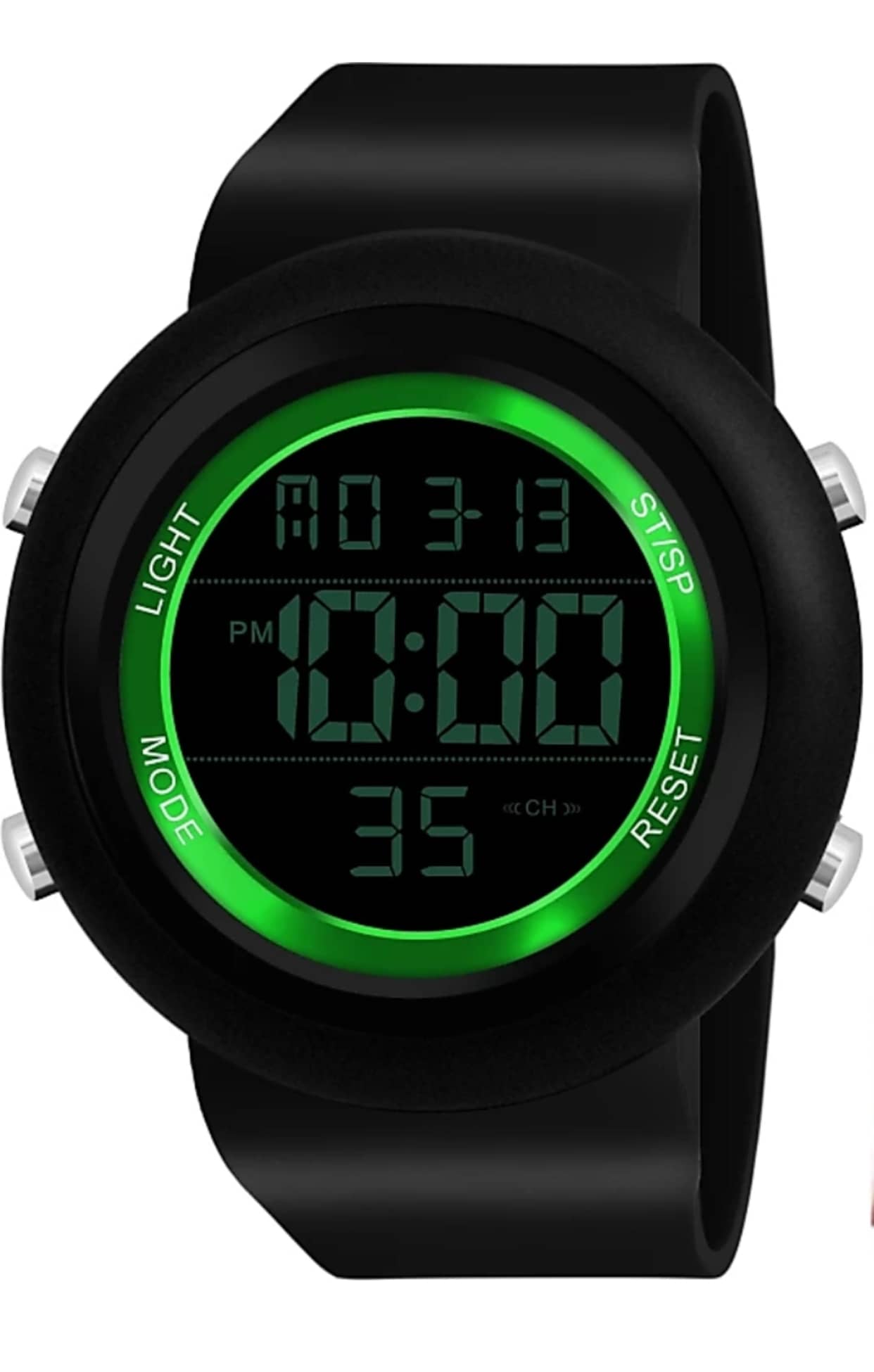 SHMOFY LUXRY Black Silicon Digital Men's Watch