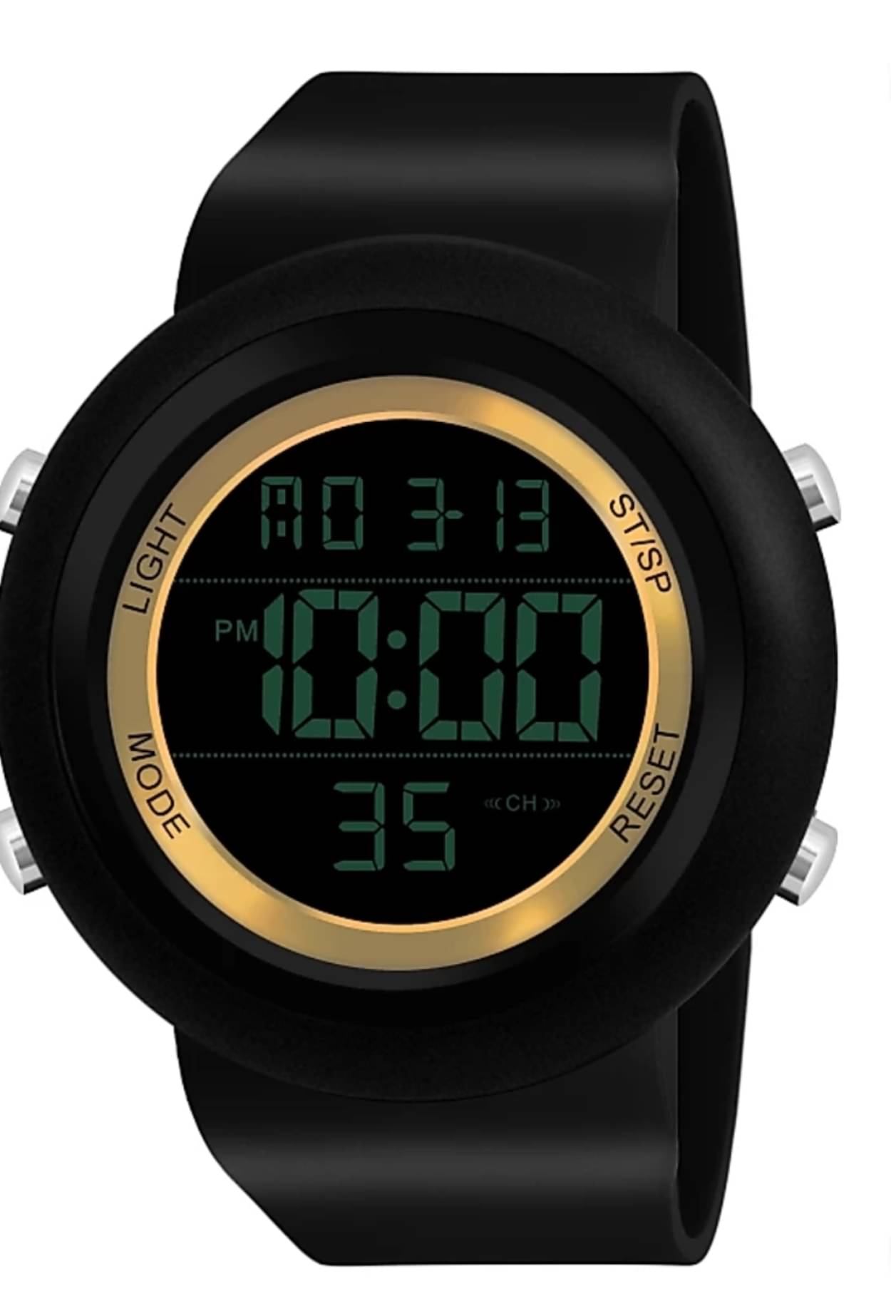     			SHMOFY LUXRY Black Silicon Digital Men's Watch