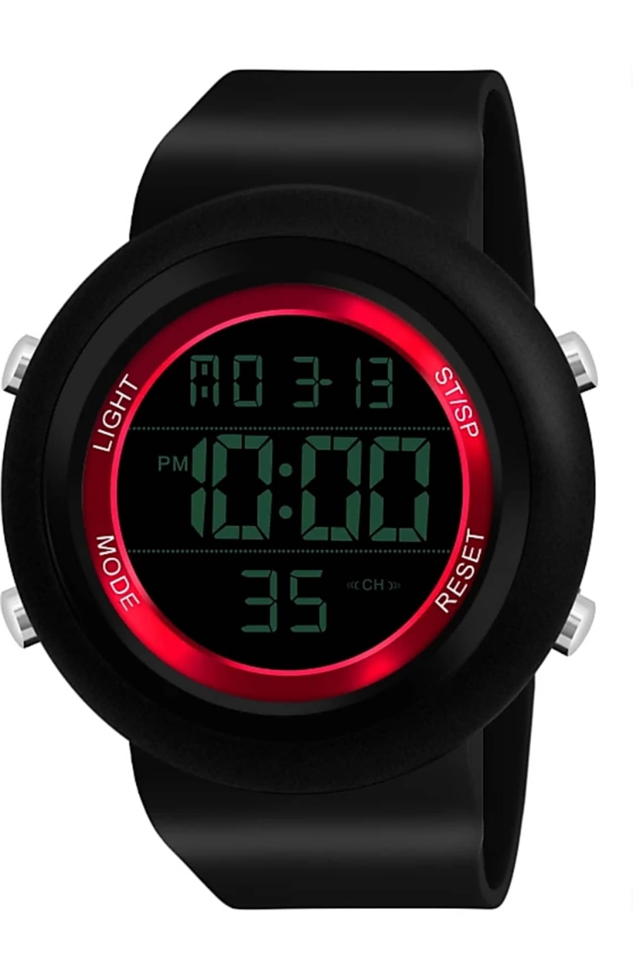 SHMOFY LUXRY Black Silicon Digital Men's Watch
